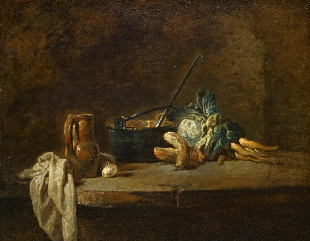 Vegetables For The Soup Wall Art by Jean Siméon Chardin - High-Resolution Digital Print