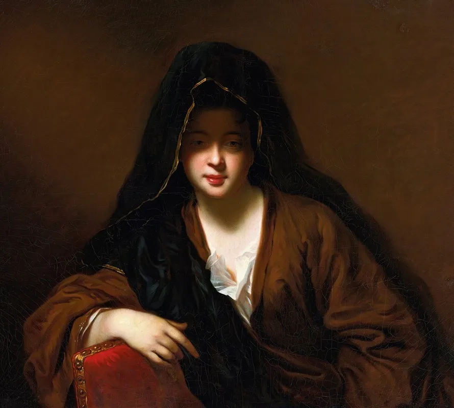 Veiled Woman Wall Art by Jean-Baptiste Santerre - High-Resolution Digital Print