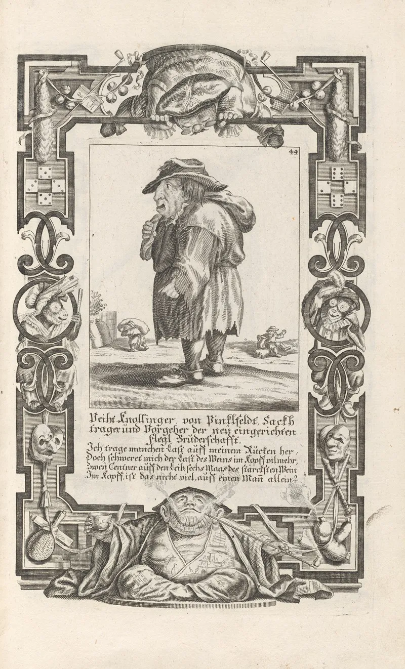 Veith Knollinger Von Pinkfeldt Sackhtrager Und Vorgeher Der Neu Eingerichten Flegl Bruderschafft Pl 44 Wall Art by Elias Baeck - High-Resolution Digital Print
