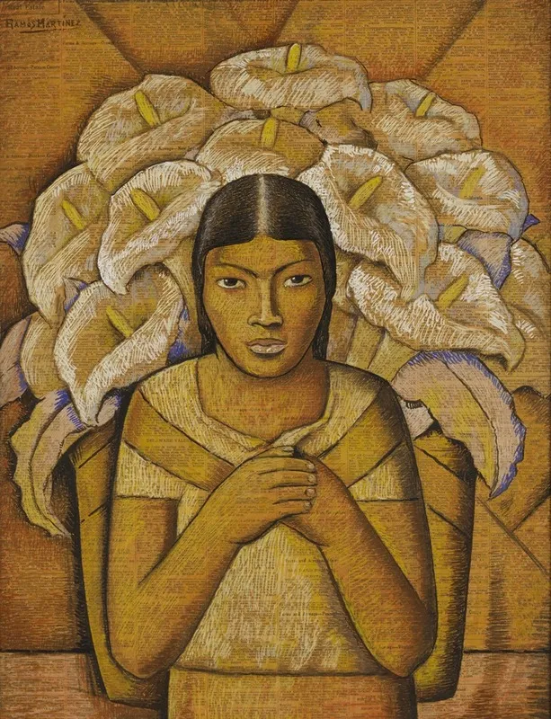 Vendedora De Alcatraces Wall Art by Alfredo Ramos Martínez - High-Resolution Digital Print
