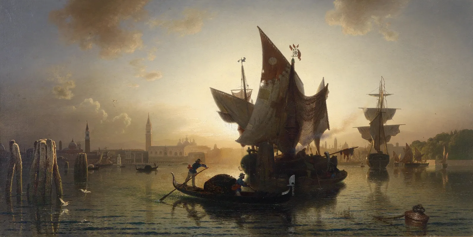 Venedig Bei Sonnenuntergang