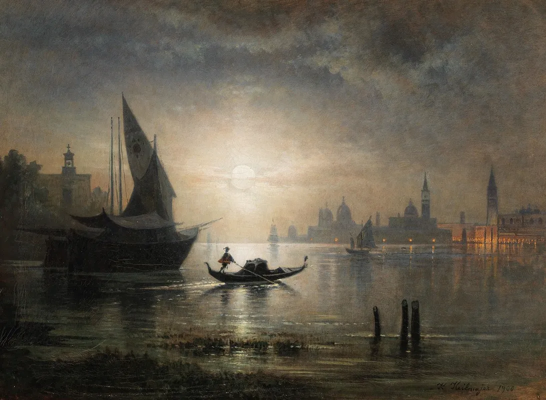 Venedig Eine Mondnacht Im Bacino