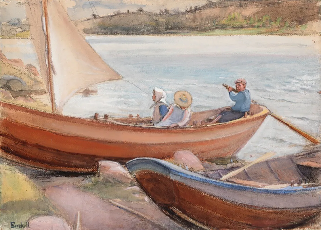 Veneita Rannalla Wall Art by Magnus Enckell - High-Resolution Digital Print