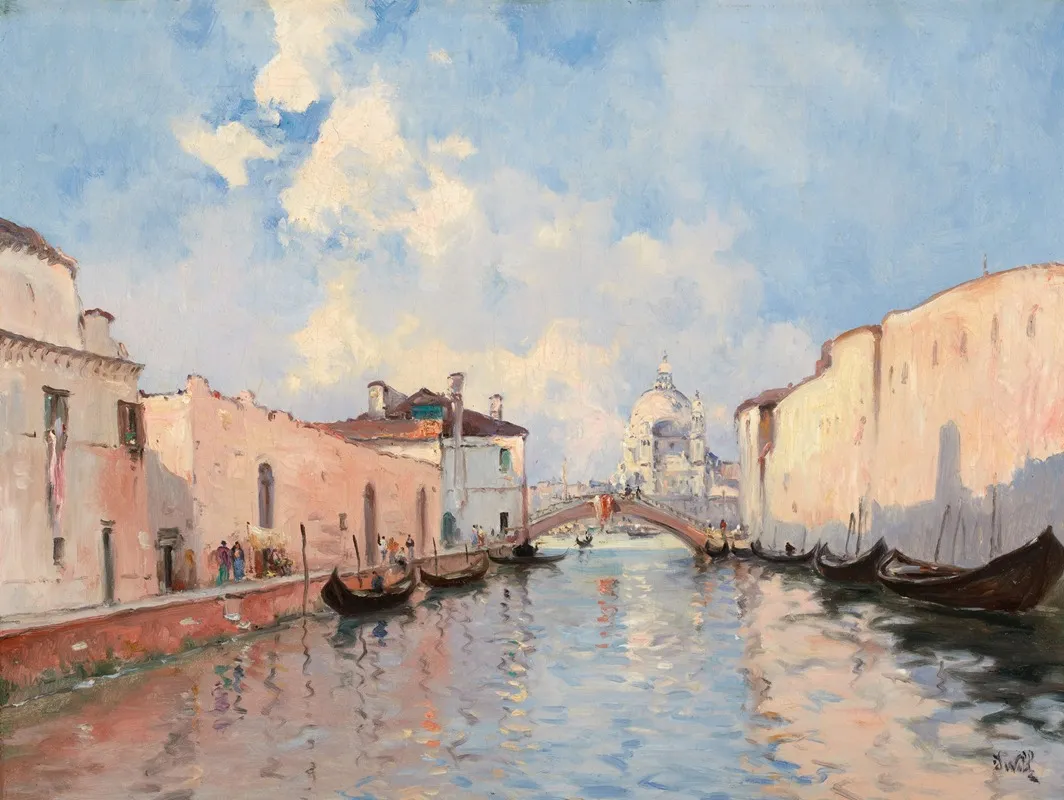 Venetian Canal 2 Wall Art by Marie Joseph Clavel - High-Resolution Digital Print