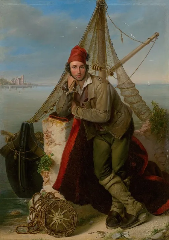 Venetian Fisherman Wall Art by Ľudovít Benický - High-Resolution Digital Print