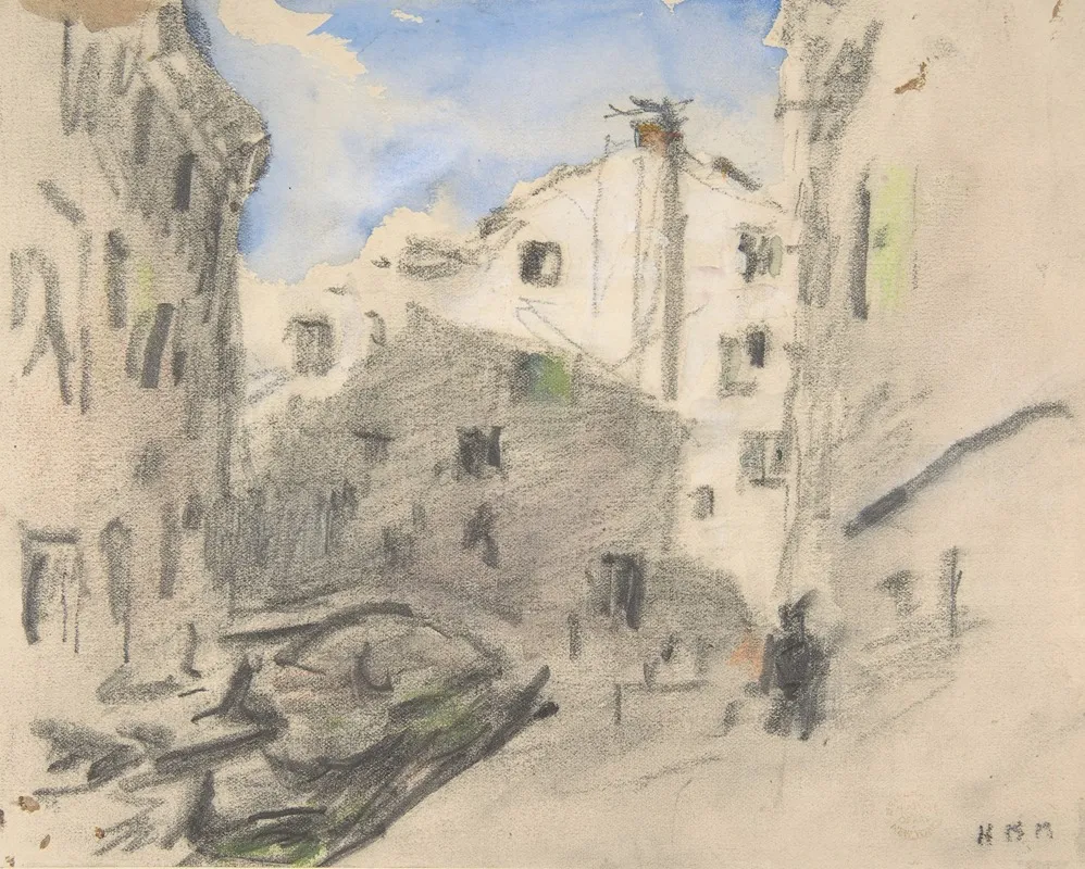 Venetian Street Scene 2 Wall Art by Hercules Brabazon Brabazon - High-Resolution Digital Print