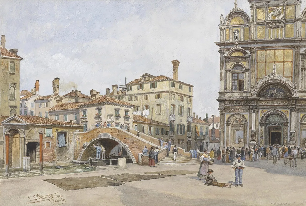 Venezia Sucola Grande Di San Marco Wall Art by Ladislaus Eugen Petrovits - High-Resolution Digital Print