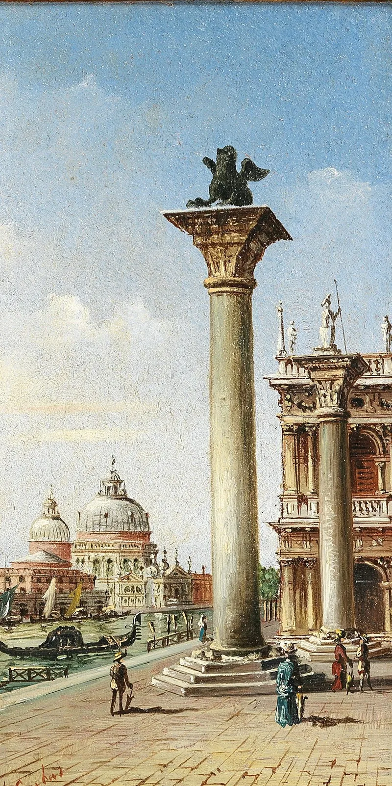 Venice A View Of Santa Maria Della Salute From St Marks Column Wall Art by Marco Grubas - High-Resolution Digital Print