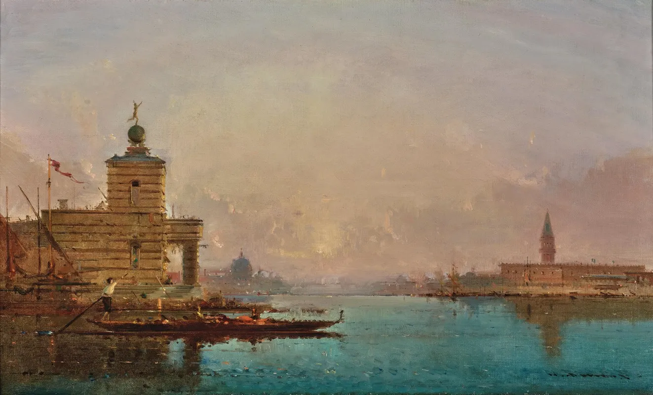 Venice A View Of The Grand Canal 6 Wall Art by Henri Duvieux - High-Resolution Digital Print