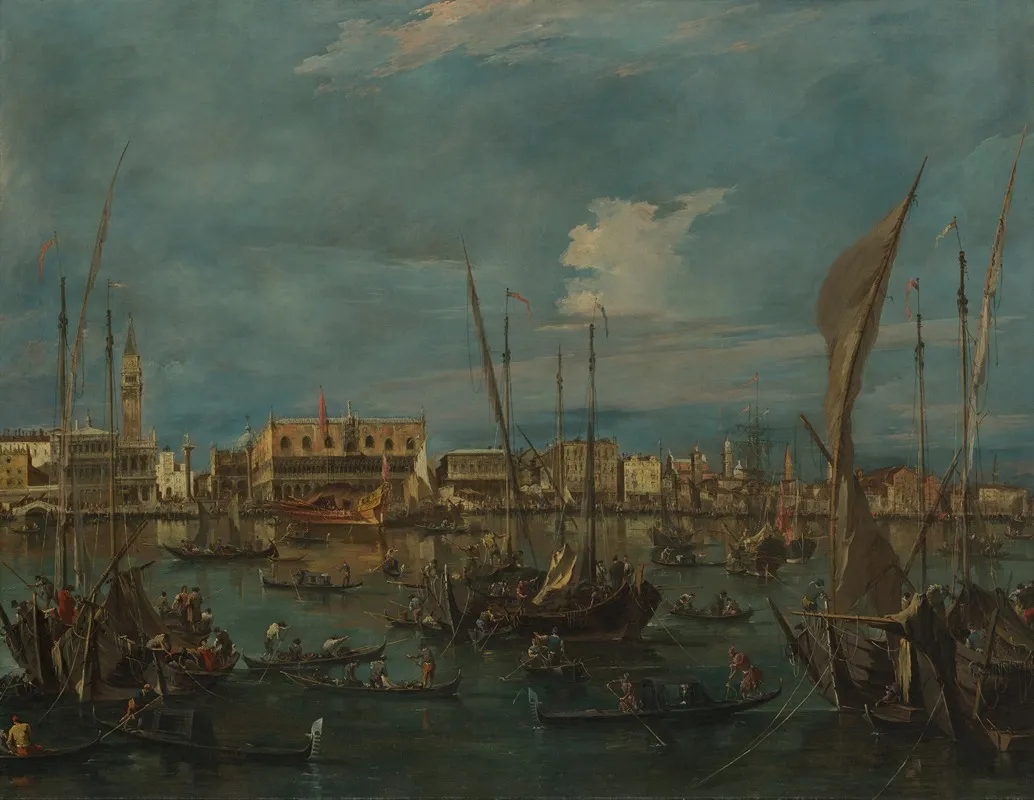 Venice From The Bacino Di San Marco Wall Art by Francesco Guardi - High-Resolution Digital Print