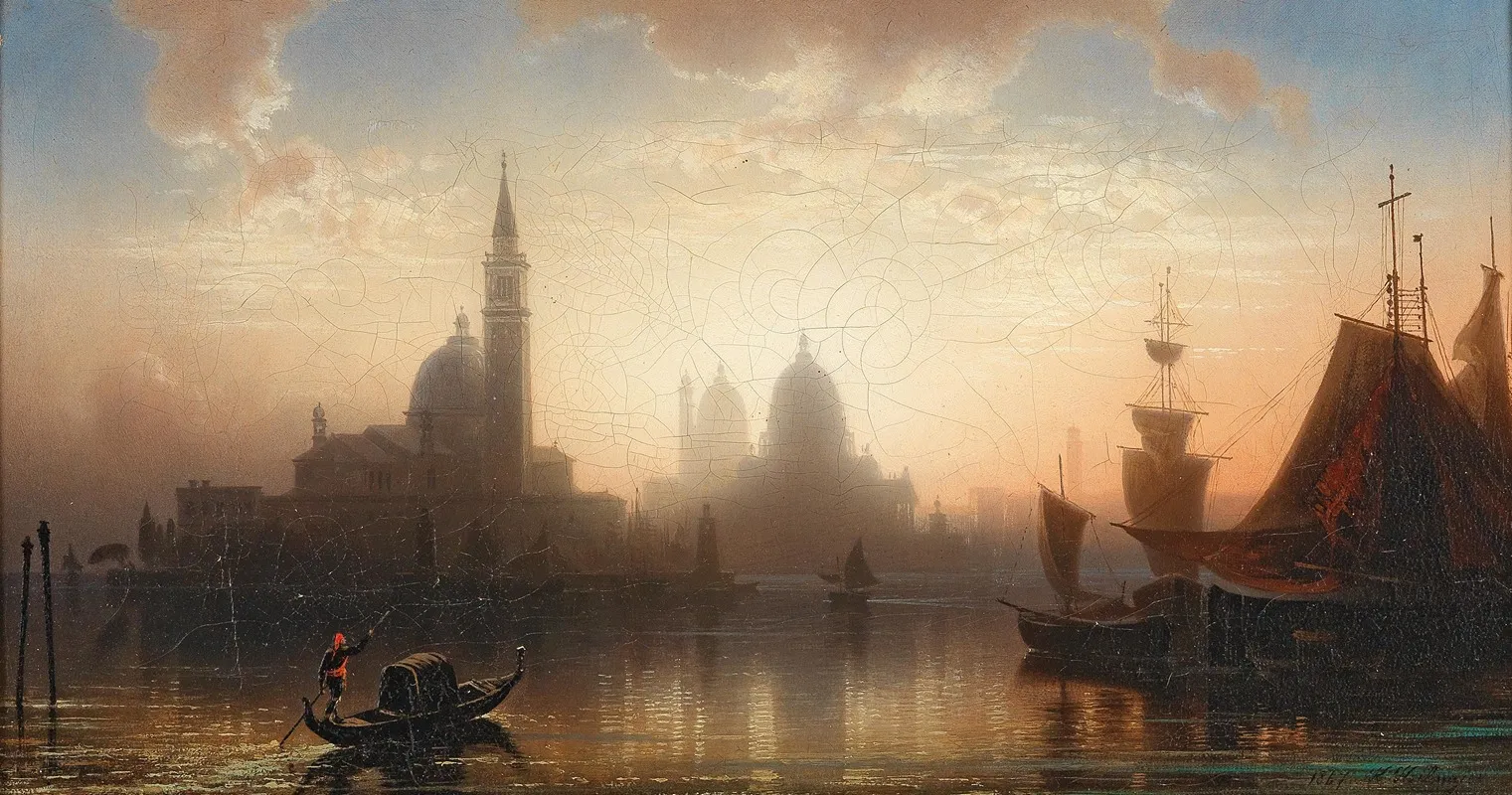 Venice Gondolier In The Evening Light