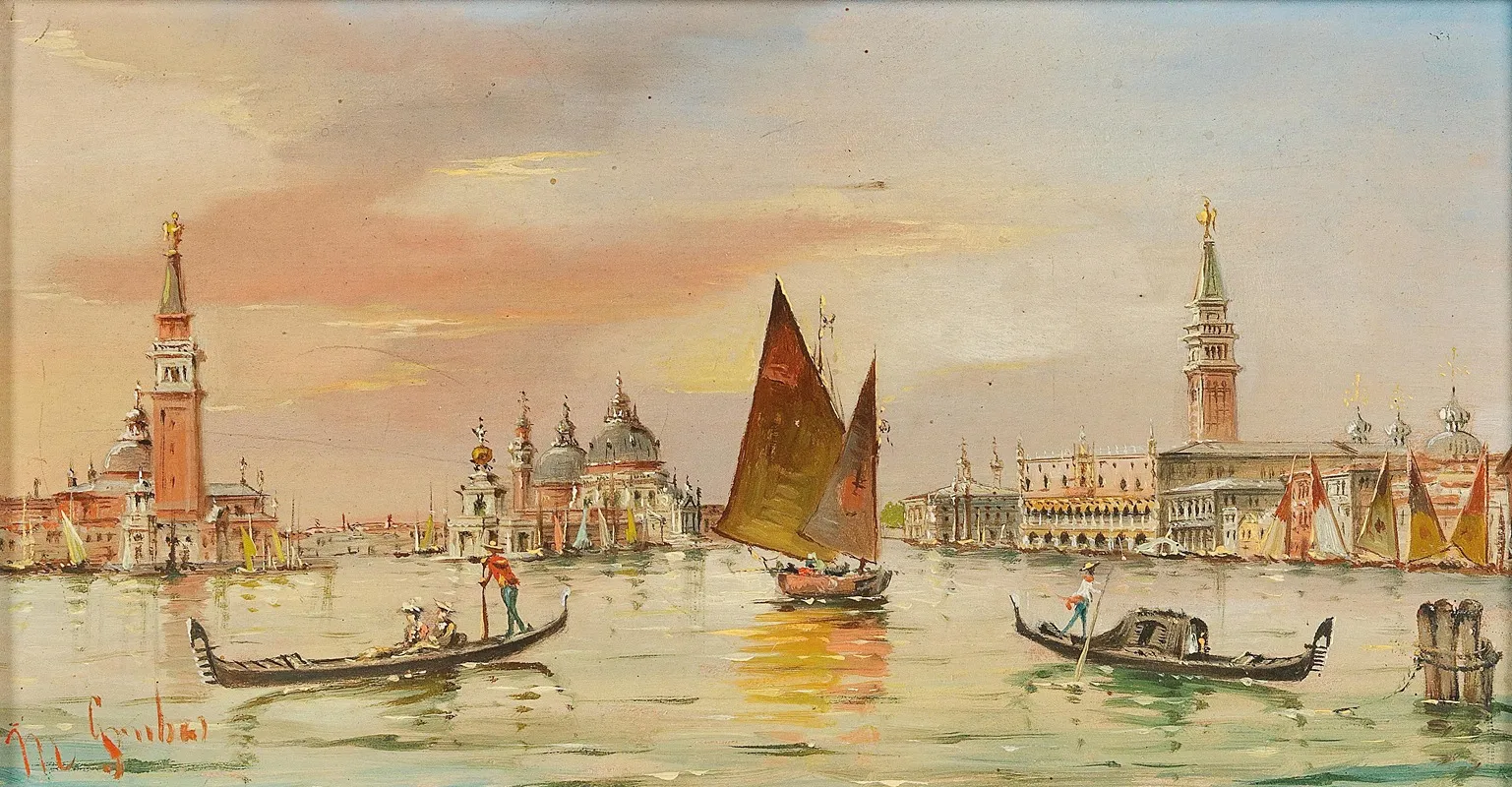 Venice In The Bacino San Marco Wall Art by Marco Grubacs - High-Resolution Digital Print
