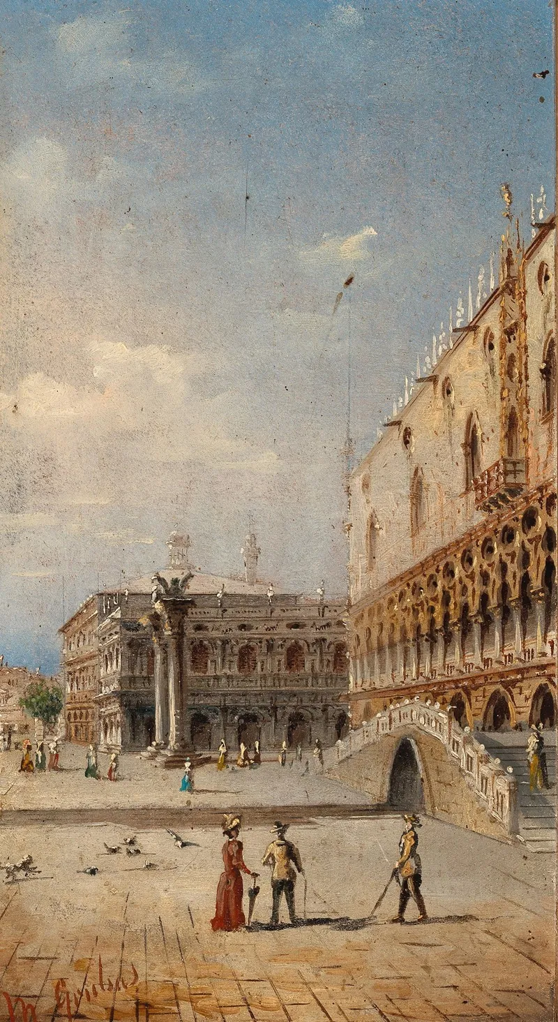Venice Piazzetta With St Marks Columns Wall Art by Marco Grubas - High-Resolution Digital Print