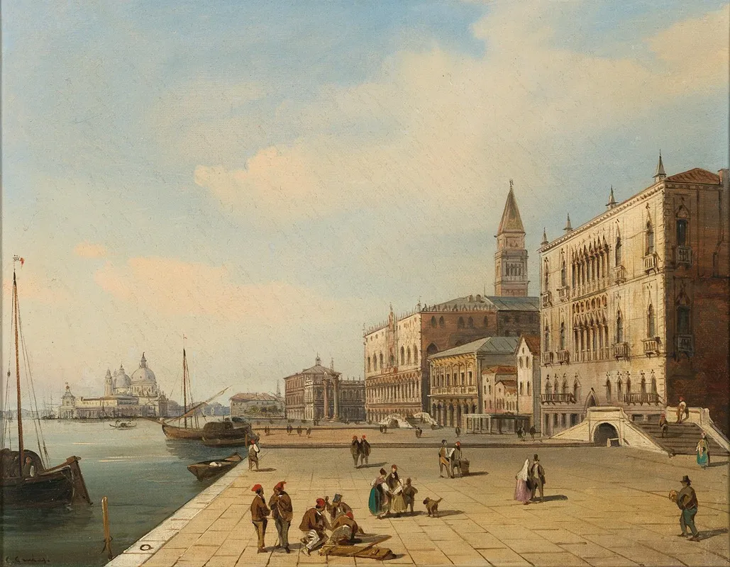 Venice Riva Degli Schiavoni Wall Art by Carlo Grubas - High-Resolution Digital Print