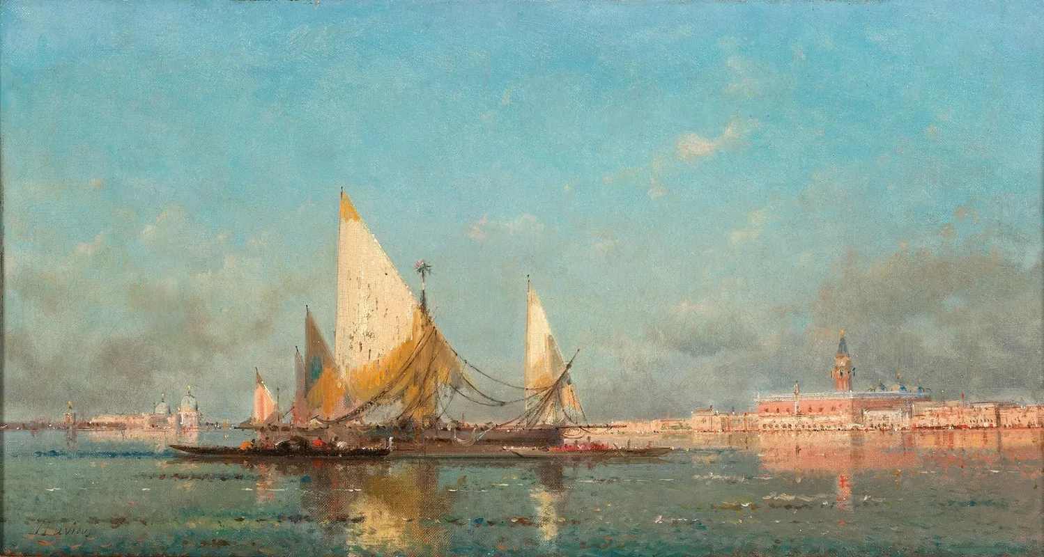 Venice Sailors In The Bacino Wall Art by Henri Duvieux - High-Resolution Digital Print