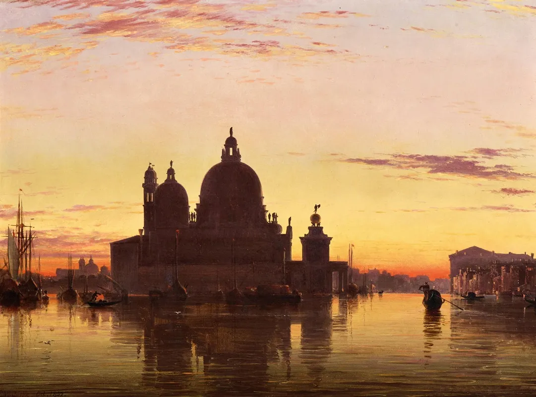 Venice Santa Maria Della Salute At Sunset