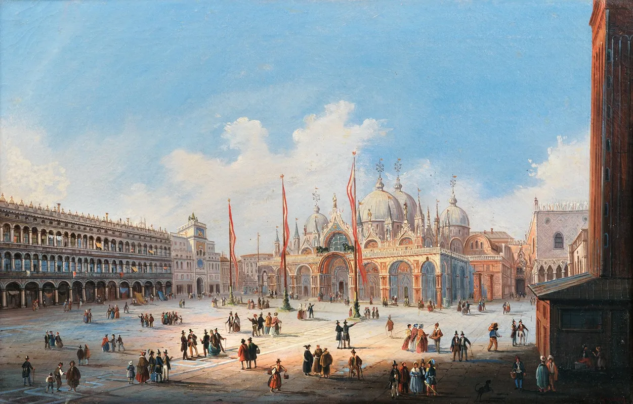 Venice St Marks Square 4 Wall Art by Carlo Grubas - High-Resolution Digital Print