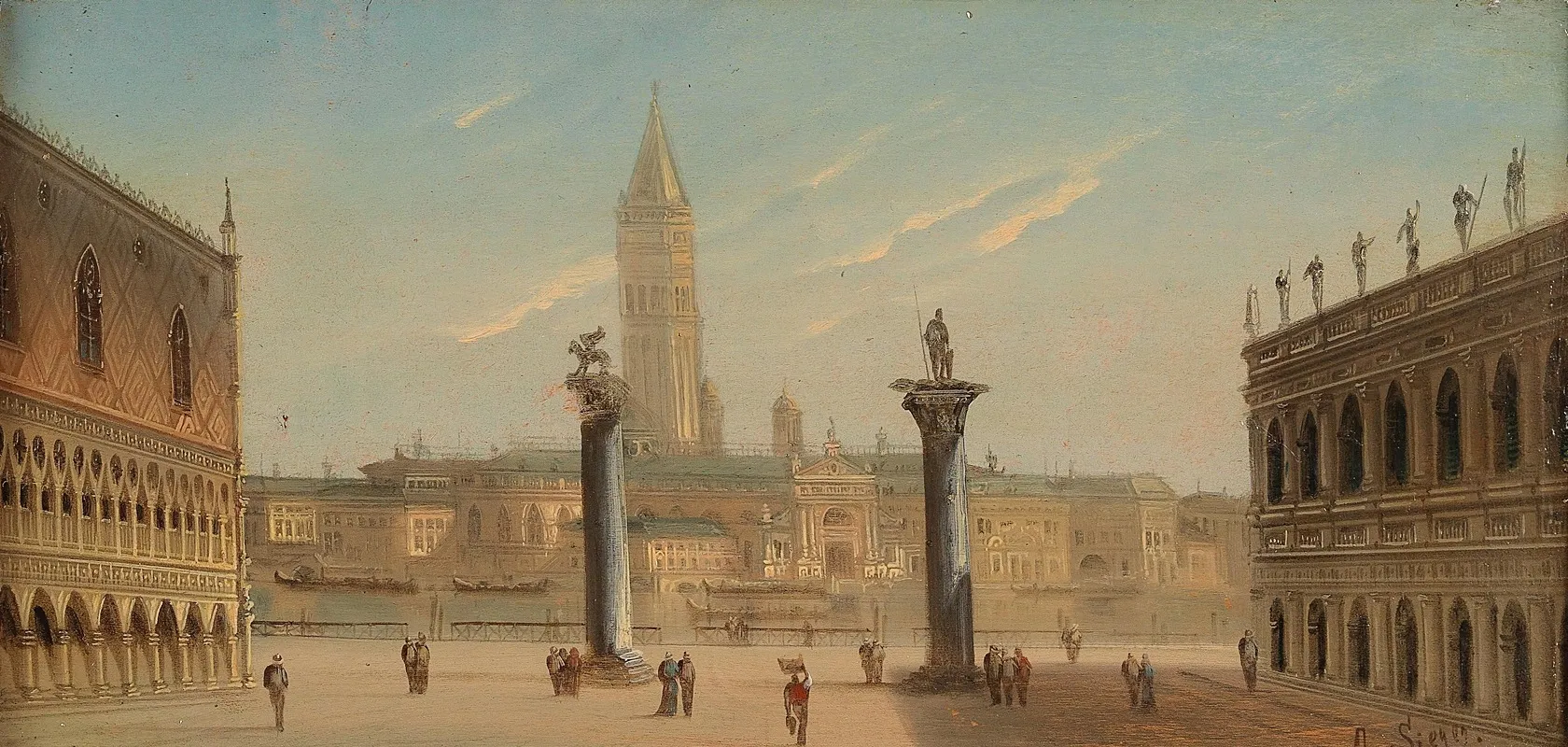 Venice St Marks Square Wall Art by August Von Siegen - High-Resolution Digital Print