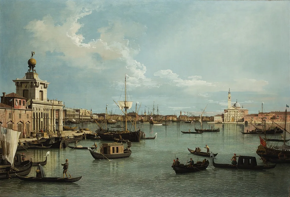 Venice The Bacino Di San Marco From The Canale Della Giudecca Wall Art by Canaletto - High-Resolution Digital Print