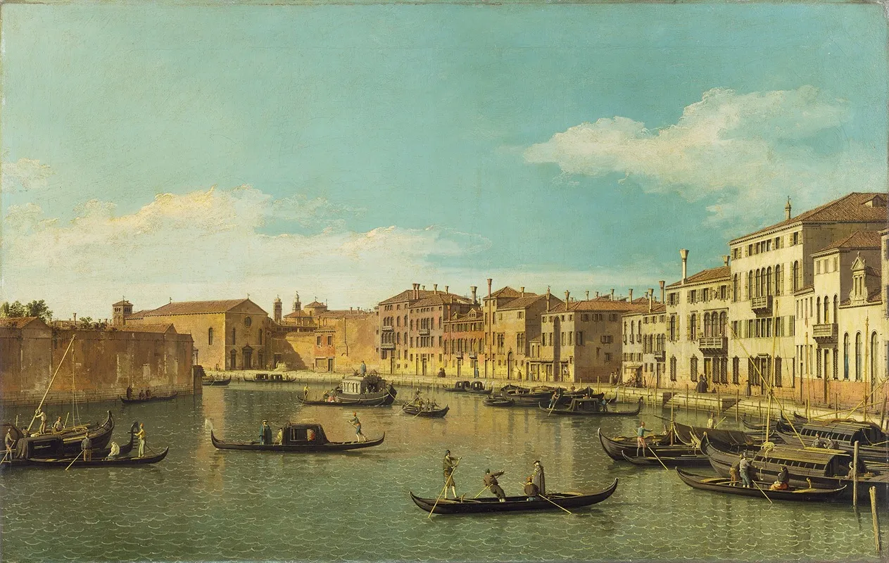 Venice The Canale Di Santa Chiara Wall Art by Canaletto - High-Resolution Digital Print