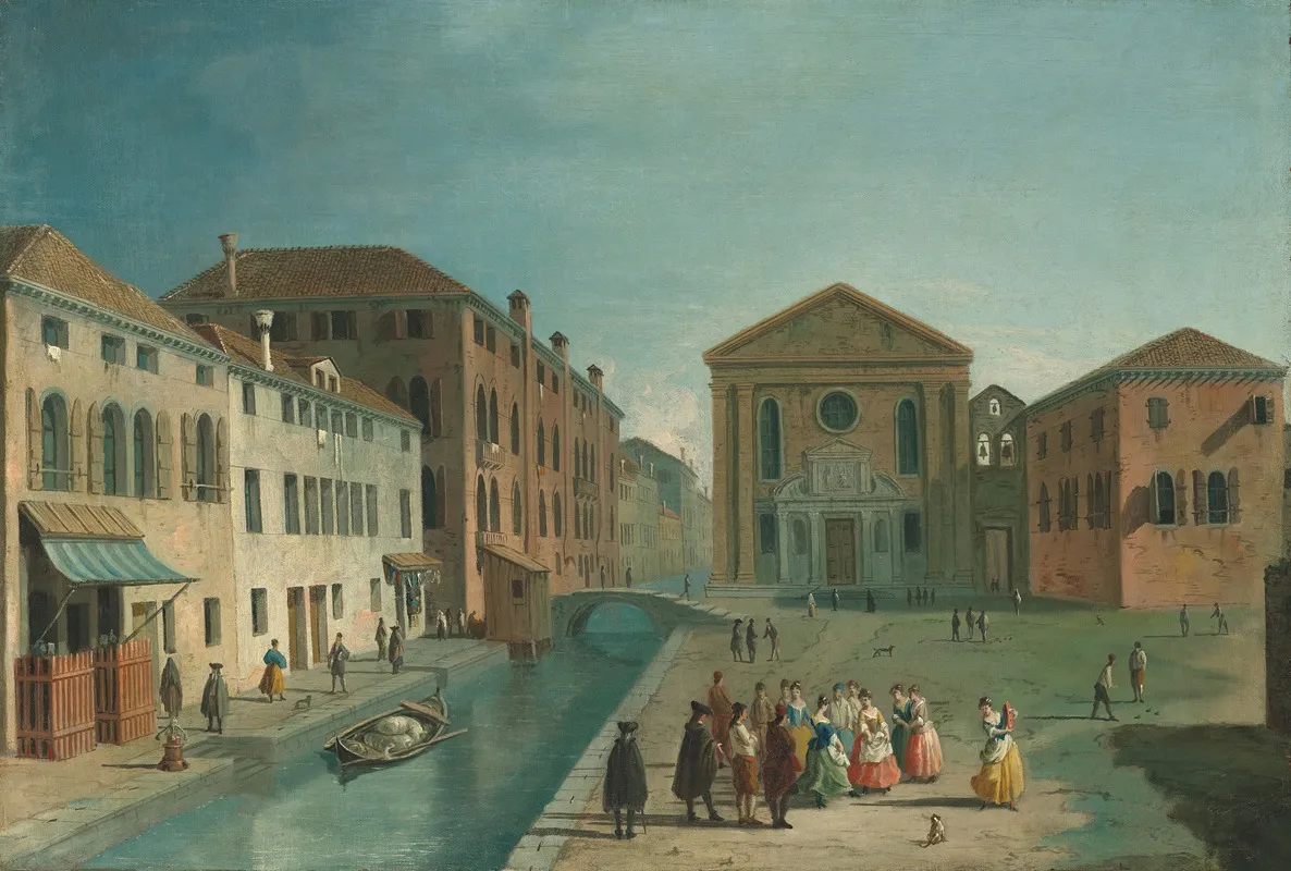 Venice The Church Of San Giuseppe Di Castello Wall Art by Johan Anton Richter - High-Resolution Digital Print