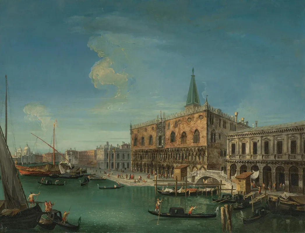 Venice The Doges Palace With The Campanile The Libreria And Santa Maria Della Salute Beyond