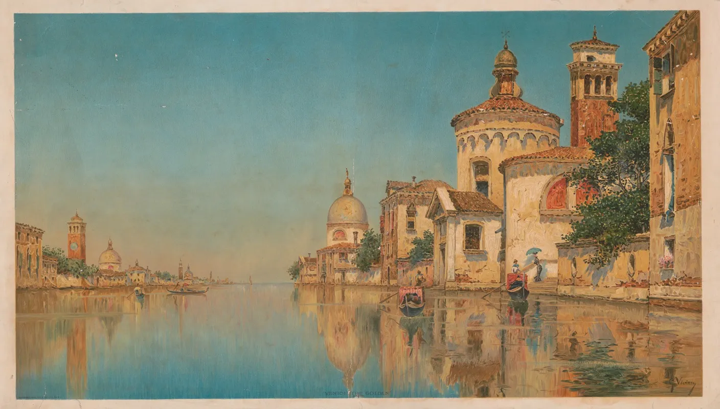 Venice The Golden Wall Art by George Vivian - High-Resolution Digital Print