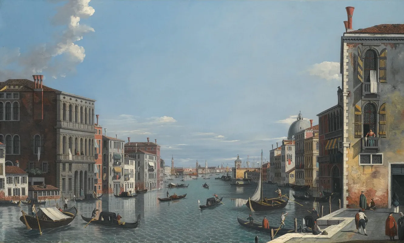 Venice The Grand Canal Looking East Towards The Dogana