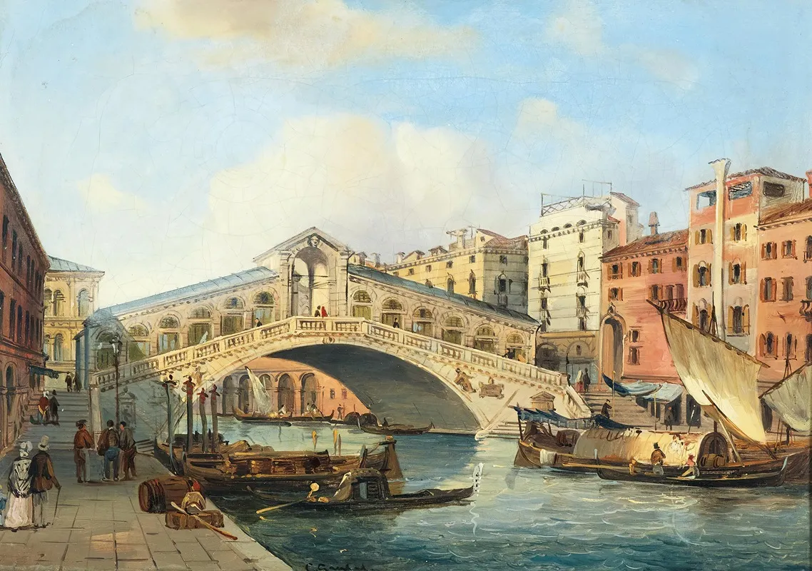 Venice The Grand Canal With The Rialto Bridge Wall Art by Carlo Grubacs - High-Resolution Digital Print