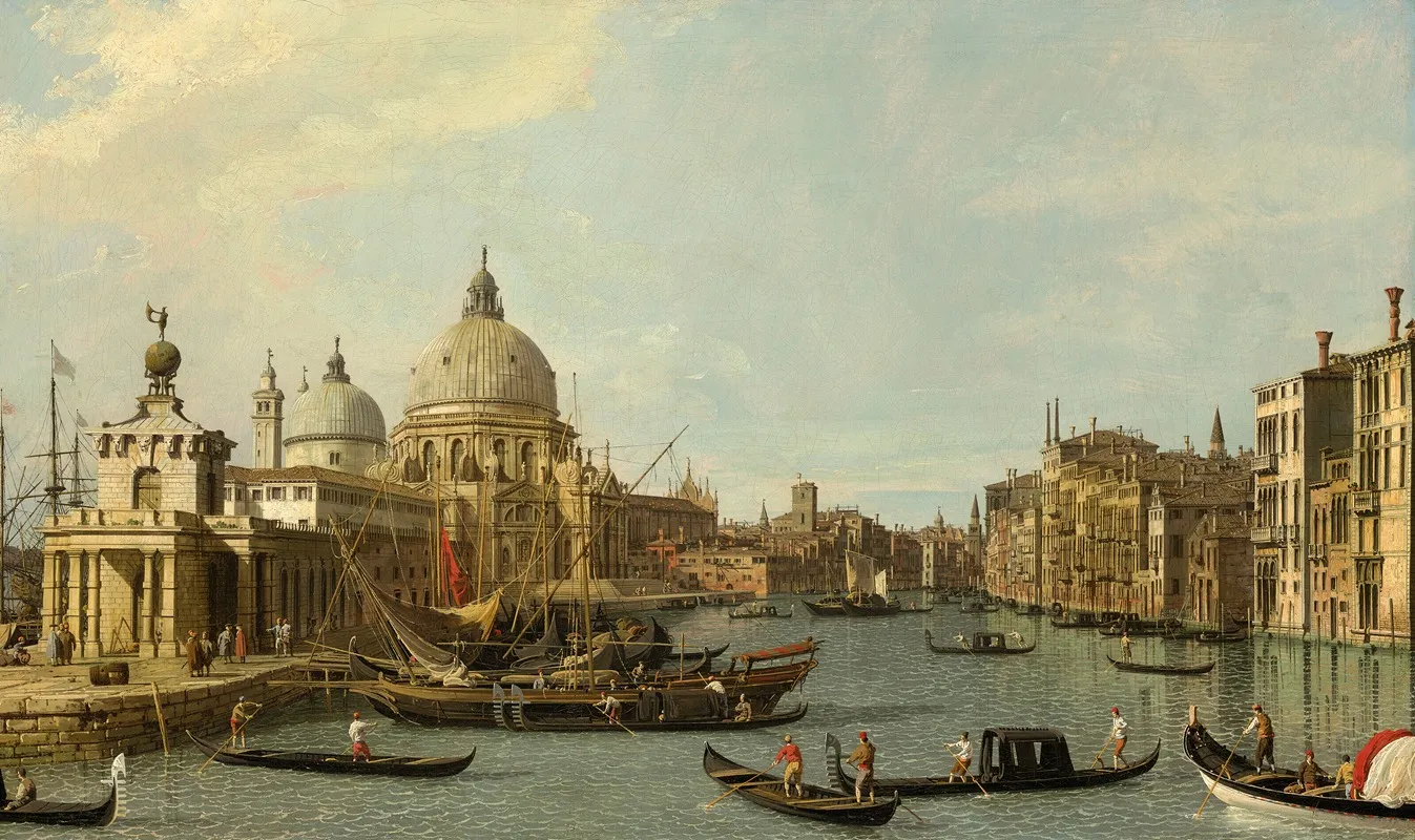 Venice The Mouth Of The Grand Canal From The East Wall Art by Canaletto - High-Resolution Digital Print