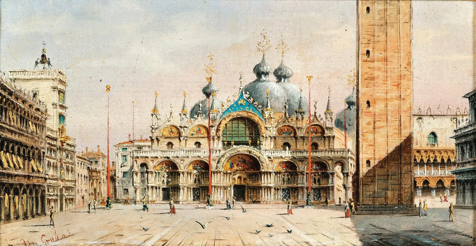 Venice View Of St Marks Square 2 Wall Art by Marco Grubas - High-Resolution Digital Print