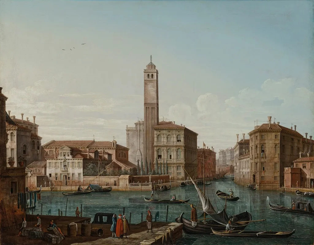 Venice With The Grand Canal S Geremia And The Entrance To The Cannaregio Wall Art by Pietro Bellotti - High-Resolution Digital Print