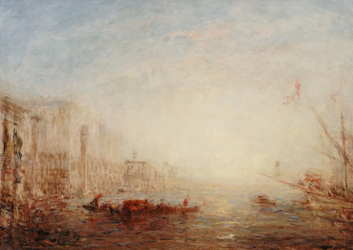 Venise Le Grand Canal Au Soleil Levant