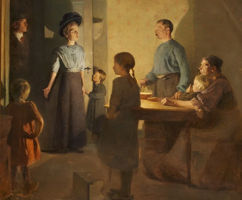 Vennen Praesenteres Wall Art by Carl Vilhelm Meyer - High-Resolution Digital Print
