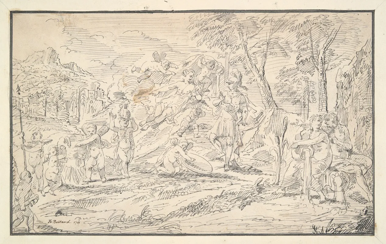 Venus Admonishing Achilles Wall Art by After Francois Boitard - High-Resolution Digital Print