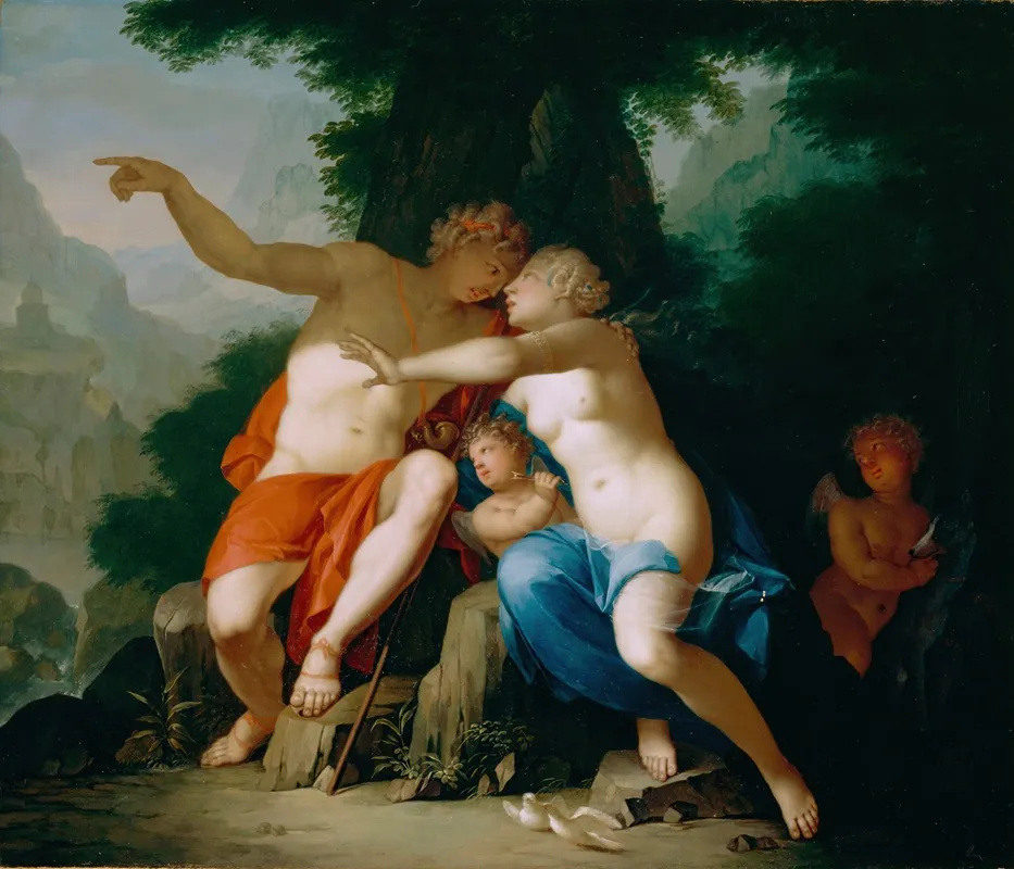 Venus And Adonis 23 Wall Art by Mattheus Terwesten - High-Resolution Digital Print