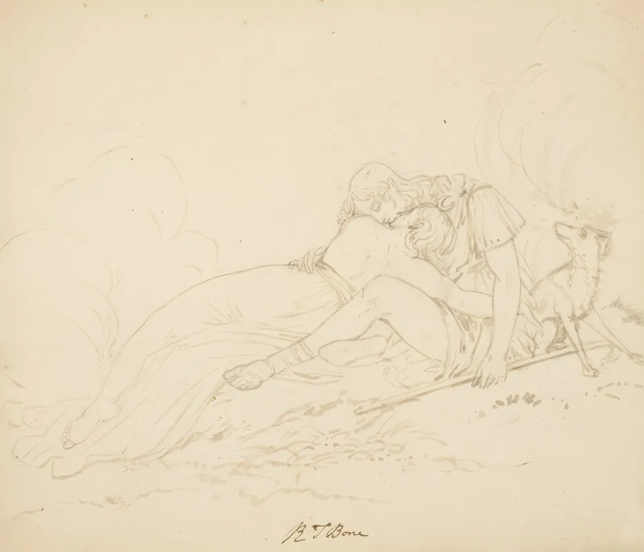 Venus And Adonis 39 Wall Art by Robert Trewick Bone - High-Resolution Digital Print