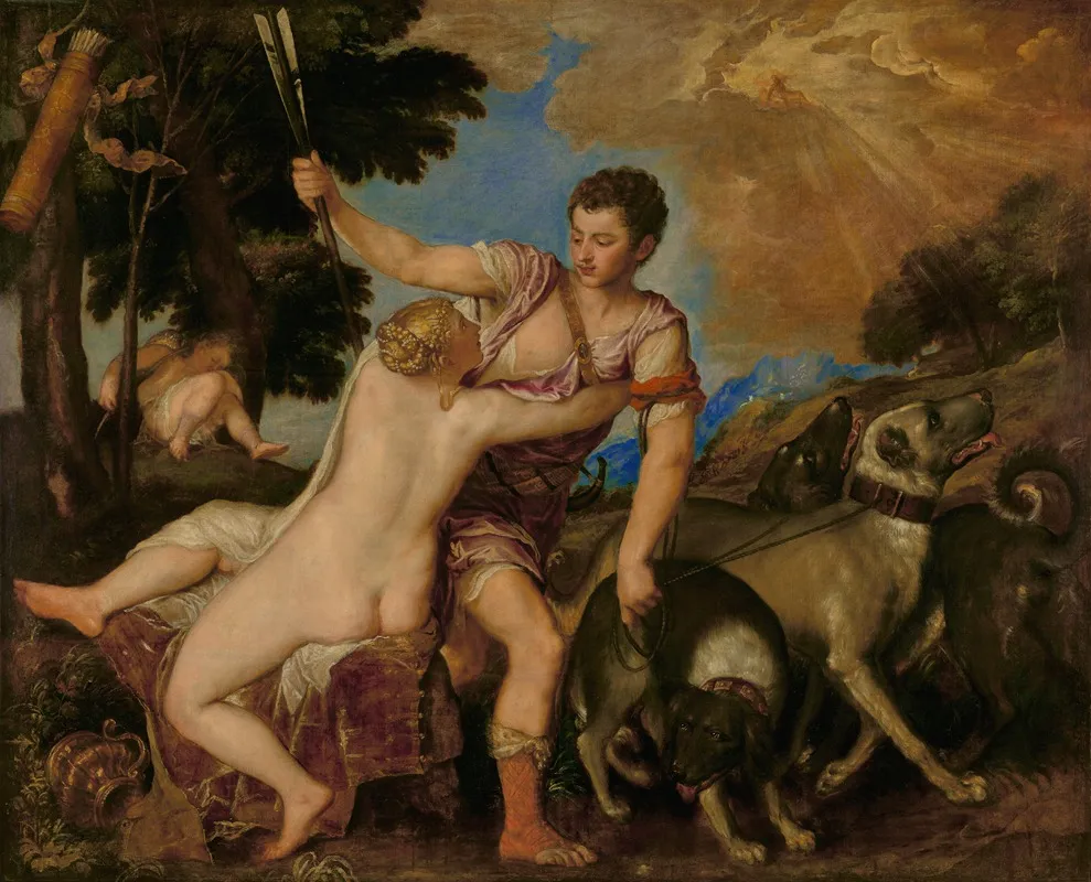 Venus And Adonis 8 Wall Art by Titian - High-Resolution Digital Print