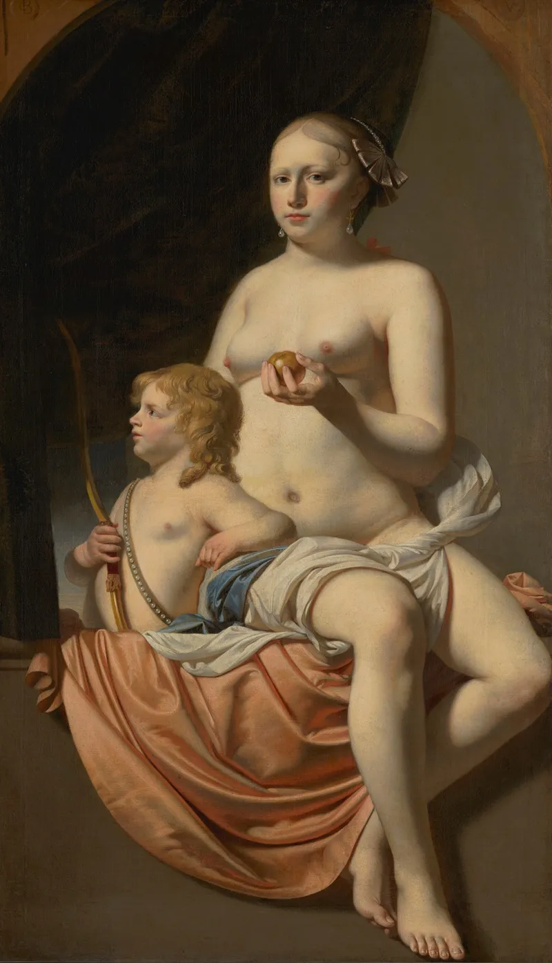 Venus And Cupid 54 Wall Art by Caesar Van Everdingen - High-Resolution Digital Print