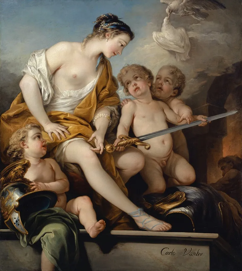 Venus And Cupids With The Arms Of Mars