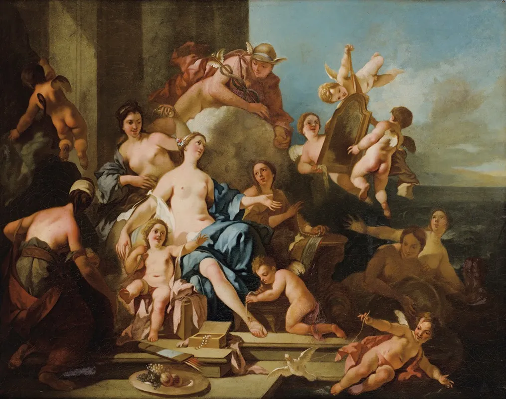 Venus And Mercury Wall Art by Pierre-Jacques Cazes - High-Resolution Digital Print