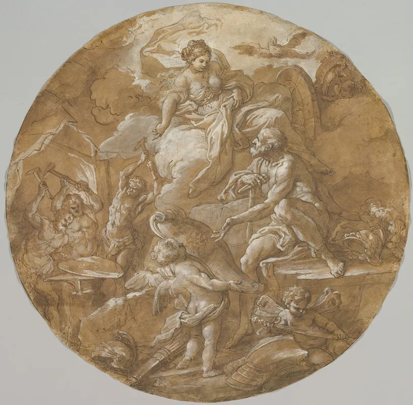 Venus At The Forge Of Vulcan 4 Wall Art by Sebastiano Conca - High-Resolution Digital Print