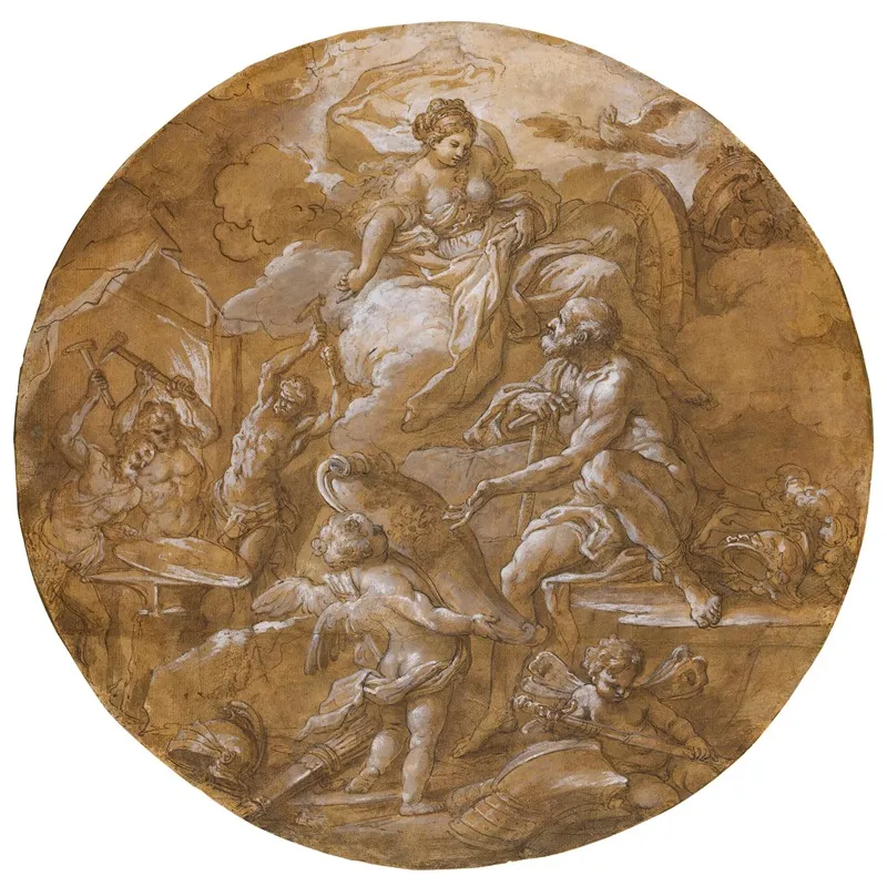 Venus At The Forge Of Vulcan 5 Wall Art by Sebastiano Conca - High-Resolution Digital Print