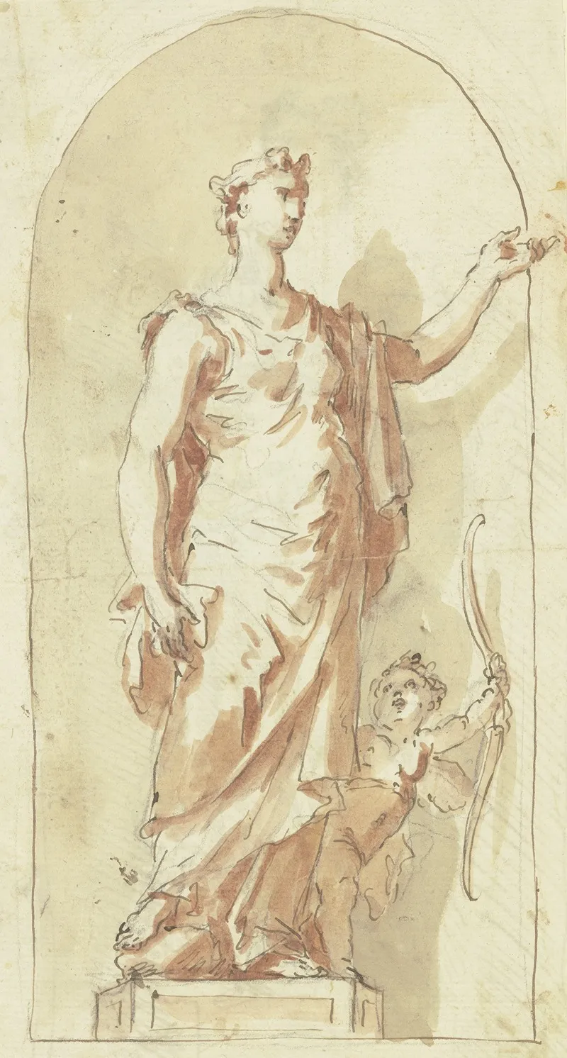 Venus Mit Cupido Scheinskulptur