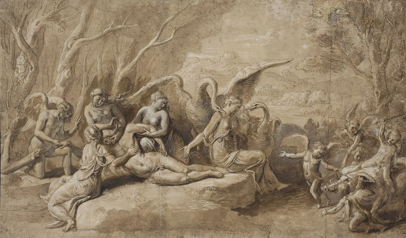 Venus Mourning The Death Of Adonis