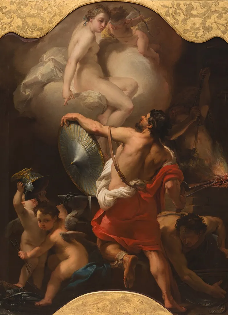 Venus Ordering Armor For Aeneas At Vulcans Forge 2 Wall Art by Gaetano Gandolfi - High-Resolution Digital Print