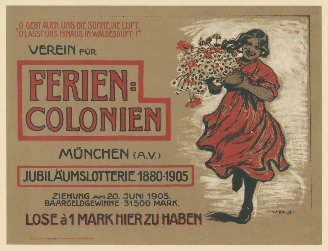 Verein Fur Ferienkolonien Wall Art by Wera von Bartels-Heimburg - High-Resolution Digital Print