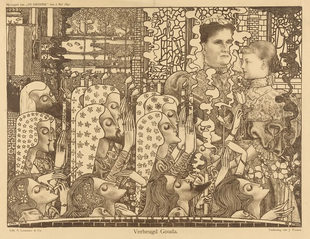 Verheugd Gouda Wall Art by Jan Toorop - High-Resolution Digital Print