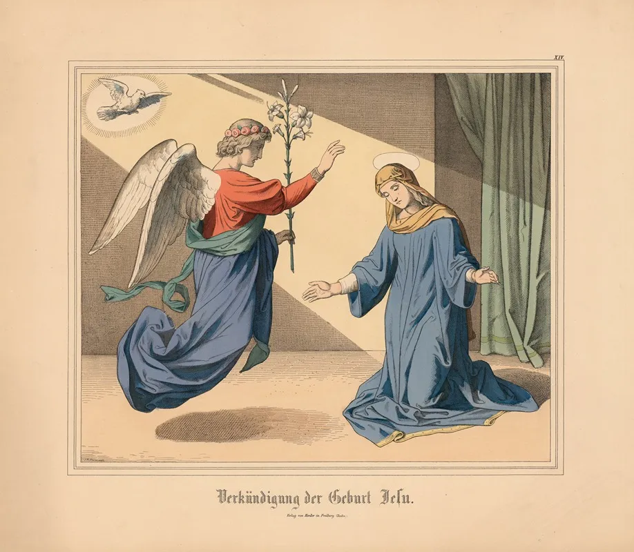 Verkundigung Der Geburt Jesu Wall Art by Johann Nepomuk Heinemann - High-Resolution Digital Print
