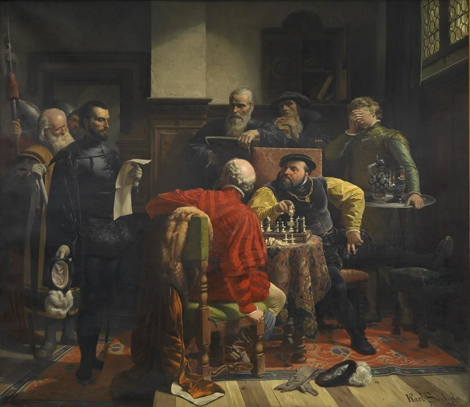 Verkundigung Des Todesurteils An Johann Friedrich Von Sachsen Wall Art by Karl Swoboda - High-Resolution Digital Print